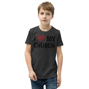 I Love My Church - Orthodox Apparel - Christian Youth Short Sleeve T-Shirt