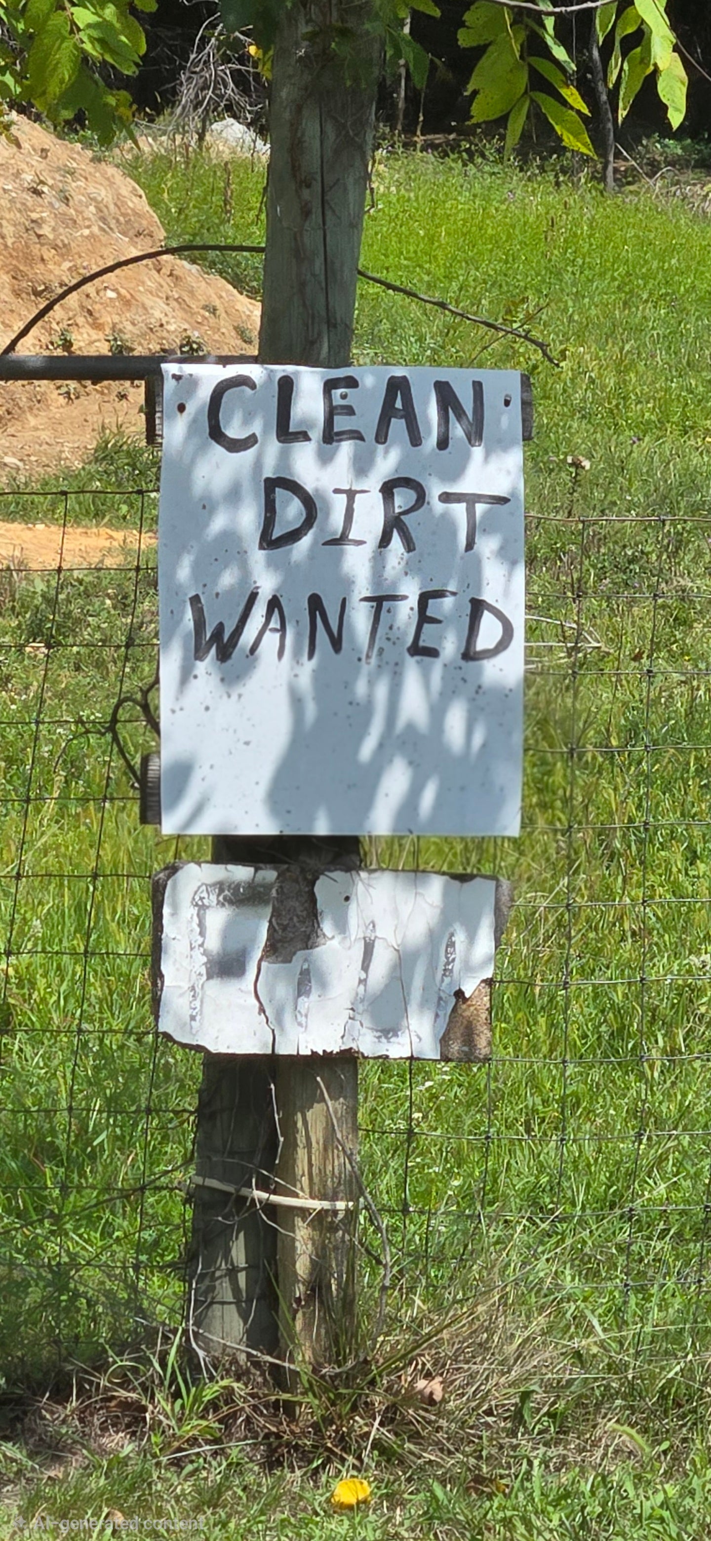 Clean Dirt Wanted