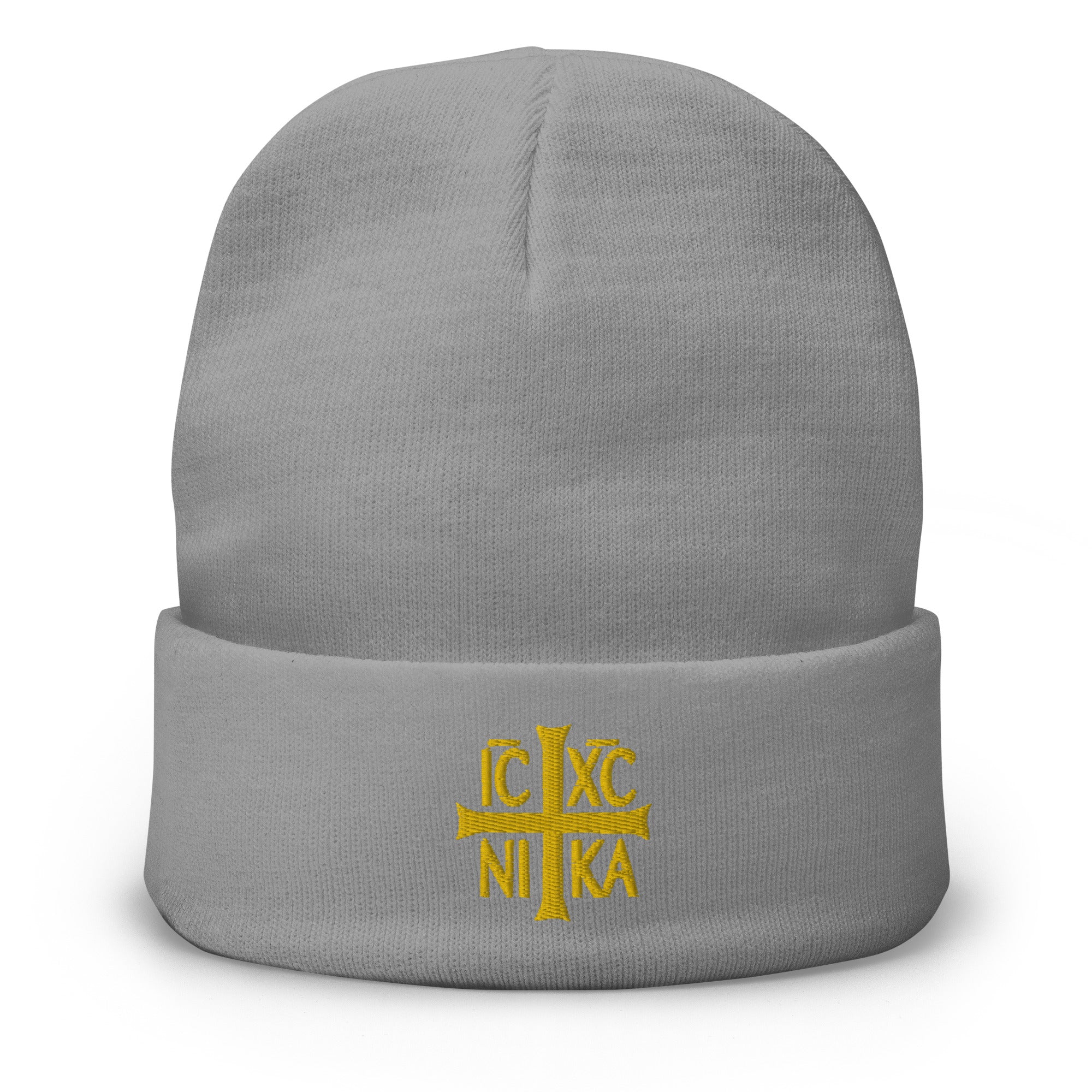 ICXC NIKI - Gold Embroidered - Orthodox Christian Knit Beanie