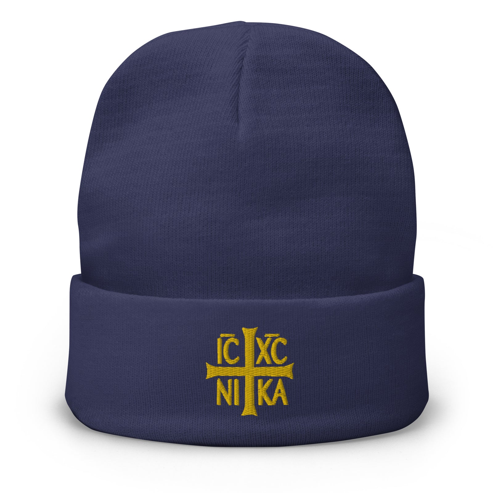ICXC NIKI - Gold Embroidered - Orthodox Christian Knit Beanie