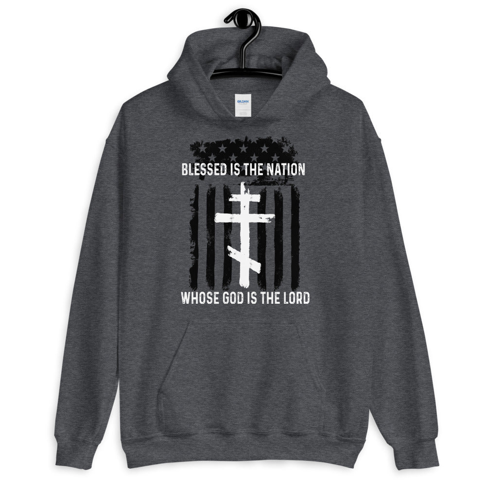 Blessed Is The Nation - Orthodox Apparel - Unisex Christian Hoodie