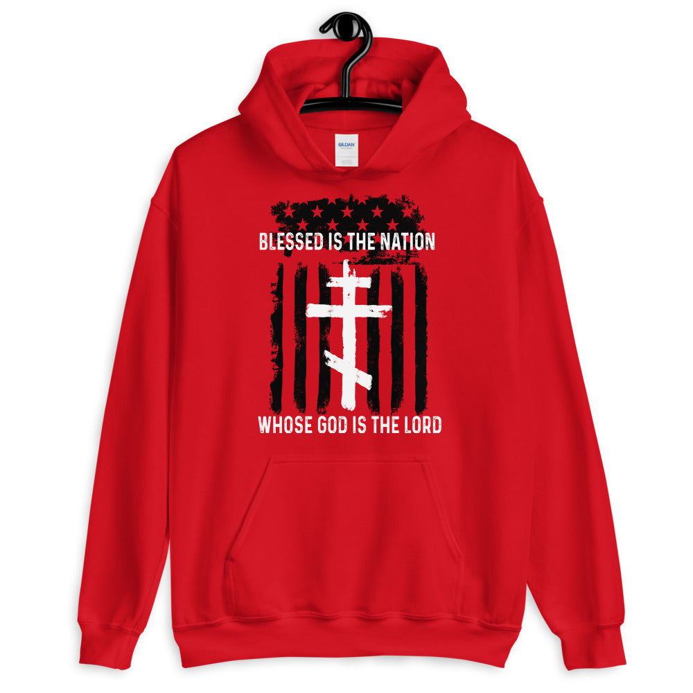 Blessed Is The Nation - Orthodox Apparel - Unisex Christian Hoodie