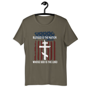 Blessed is the Nation - Orthodox Apparel - Unisex Christian T-Shirt